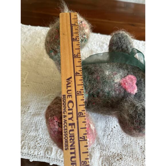Stuffed animal needle-felted rabbit unique wool alpaca boho gift bunny handmade - Picture 14 of 16